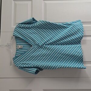 Fashion Bug - Striped Short Sleeve Top - Stretch - 18/20 - GUC